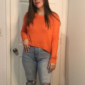 Bright Orange Knit Top